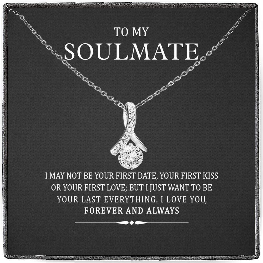 To My Soulmate, Knot Necklace with Message Card, "I will always love you" Inspirational Gifts for Lover-Jessemade AU