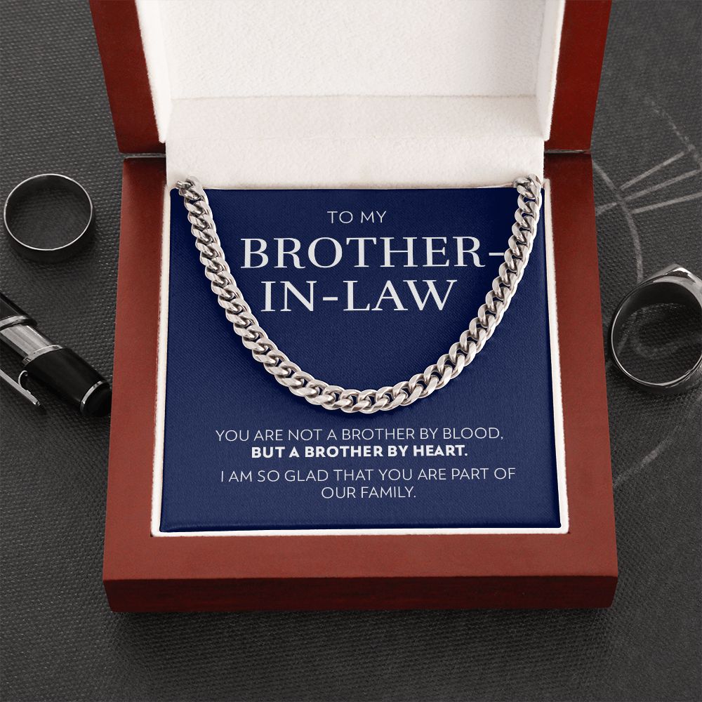 To My Brother-In-Law Necklace Cuban Link Chain Necklace Gift Set - I Am So Glad That You Are Part Of Our Family-Jessemade AU