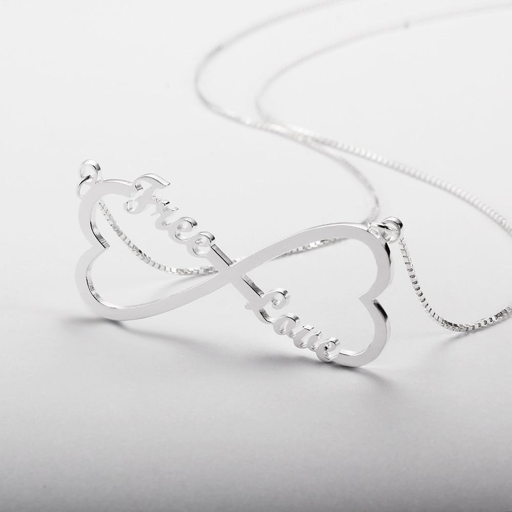 Personalised Infinity Necklace Custom 2 Names Necklace Gift For Women-Jessemade AU