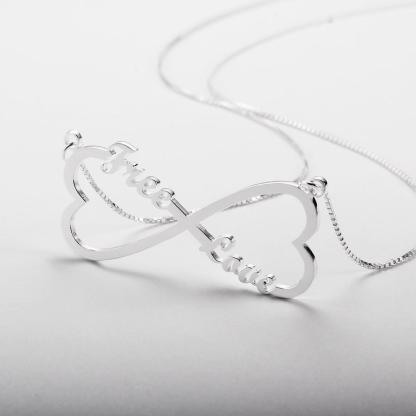 Personalised Infinity Necklace Custom 2 Names Necklace Gift For Women-Jessemade AU