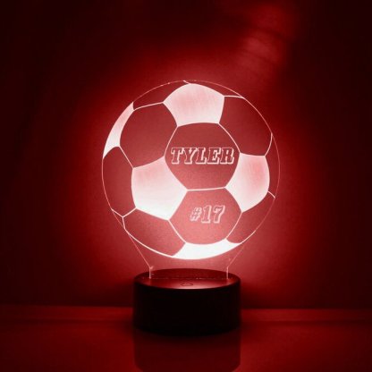 7 colour LED Football Night Light Custom Name & digital Lamp Gifts for Kids-Jessemade AU