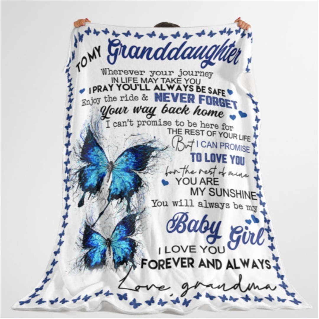 To My Granddaughter, Fleece Blanket-Jessemade AU