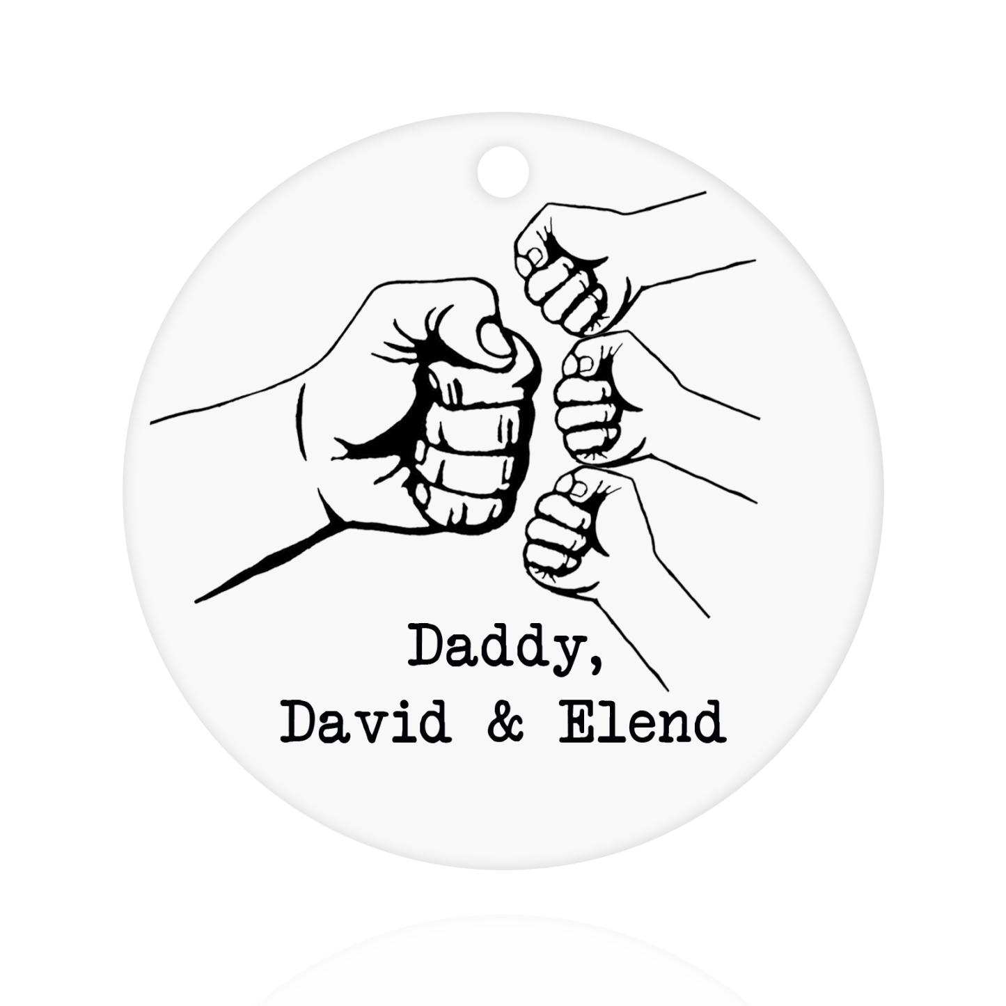 Personalised Christmas Tree Ornaments Wooden Fist Signs Christmas Pendant Custom Text Gifts for Family Friends-Jessemade AU