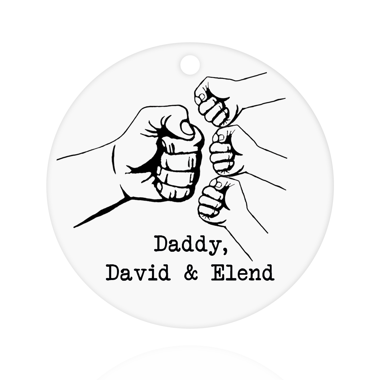 Personalised Christmas Tree Ornaments Wooden Fist Signs Christmas Pendant Custom Text Gifts for Family Friends-Jessemade AU