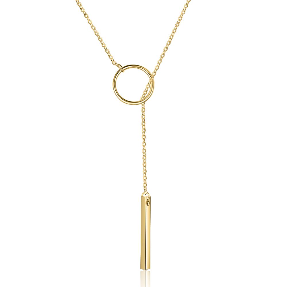 Personalised Bar Neckace Engraving Texts Or Names-Jessemade AU