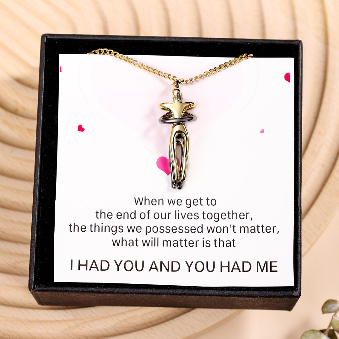 Couple Hug Necklace Valentine's Day Gifts for Couple-Jessemade AU