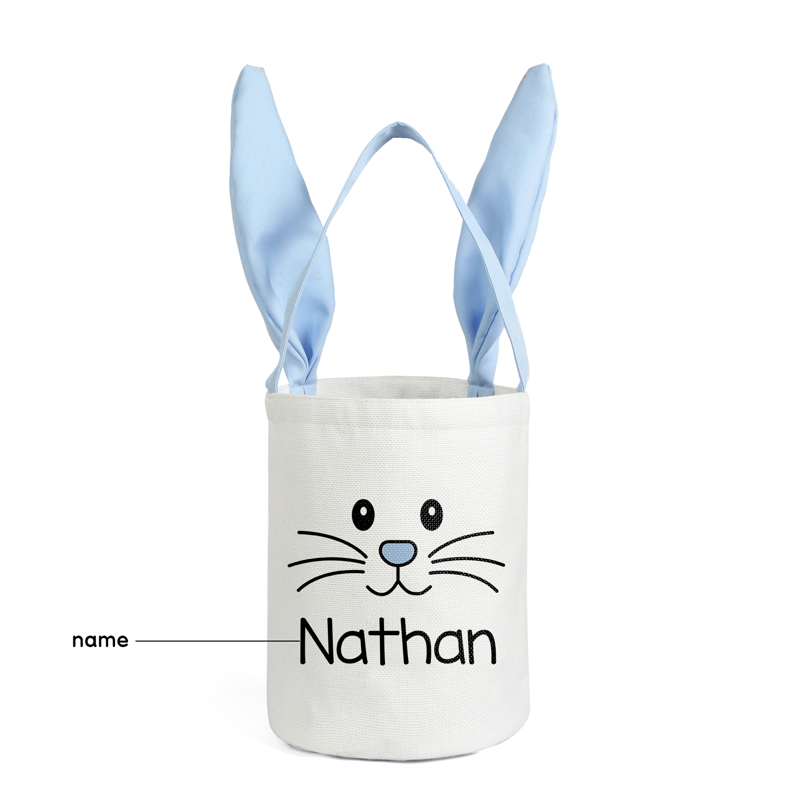 Easter Bunny Tote Bag Personalised Name Bucket Bag Bunny Basket Gifts For Kids-Jessemade AU