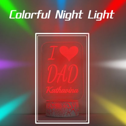 Custom name 7 colour Discoloured Night Light Engraved 1 Names Home Decoration Family Gifts-Jessemade AU