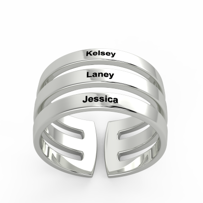 Personalised Names Or Phrases Ring For You-Jessemade AU