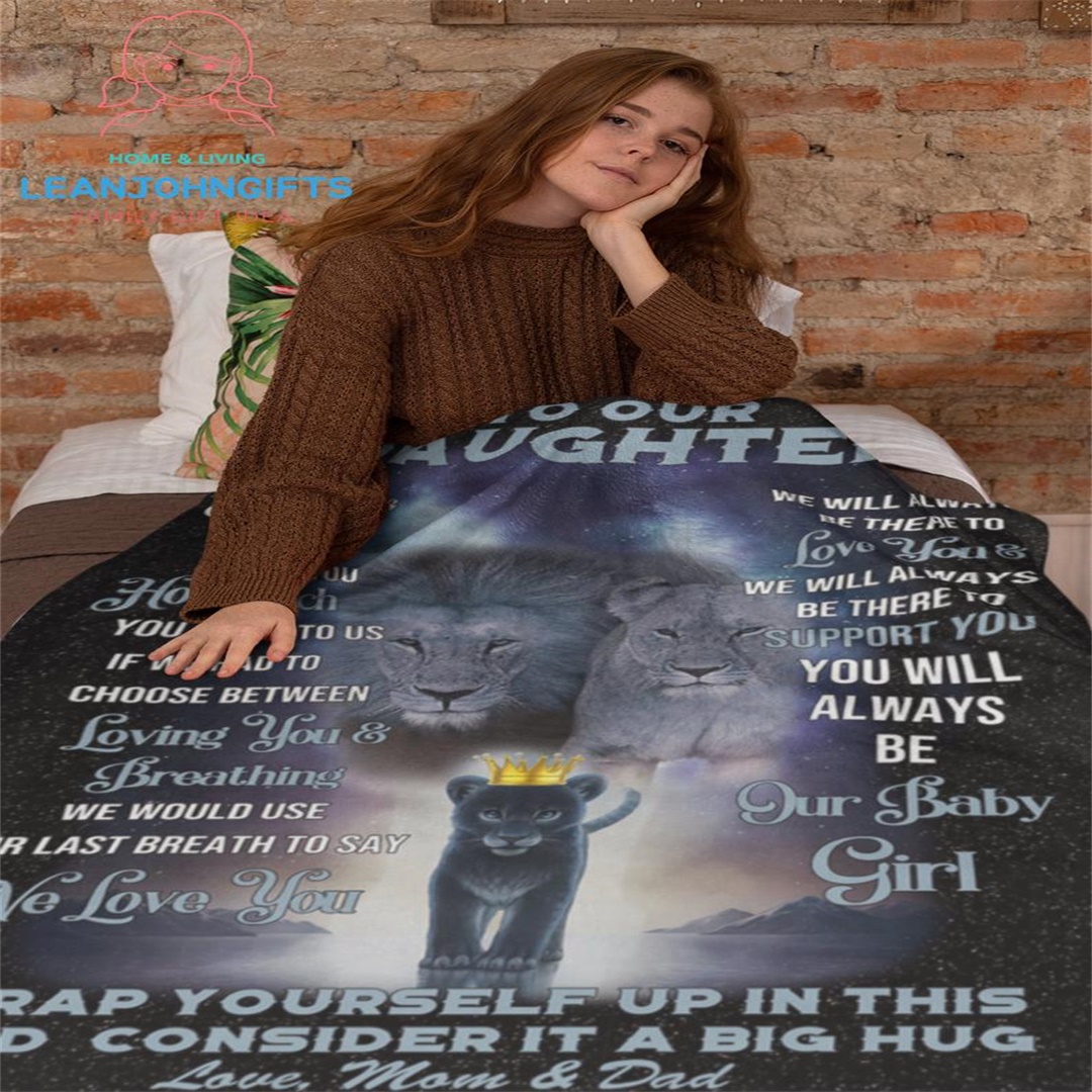 To My Daughter You'll Always Be My Baby Girl Flannel Blanket-Jessemade AU