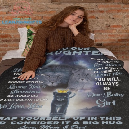 To My Daughter You'll Always Be My Baby Girl Flannel Blanket-Jessemade AU