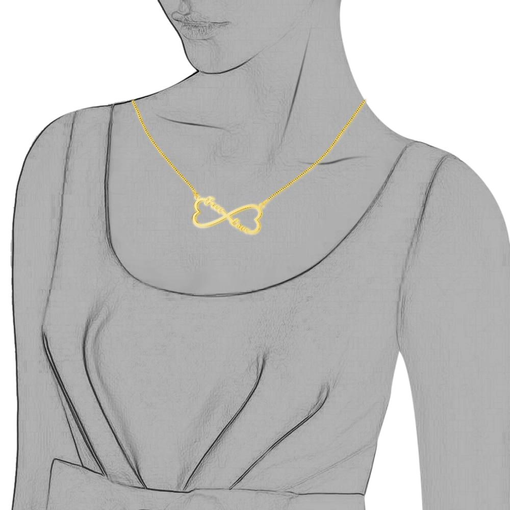 Personalised Infinity Necklace Custom 2 Names Necklace Gift For Women-Jessemade AU