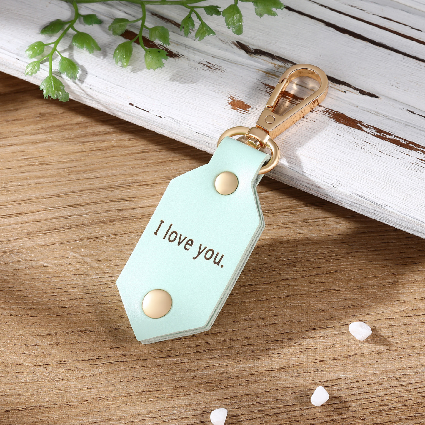 Personalised Photo Keychain Customised with Text Leather Keyring Couple Keychain Gift for Him/her-Jessemade AU