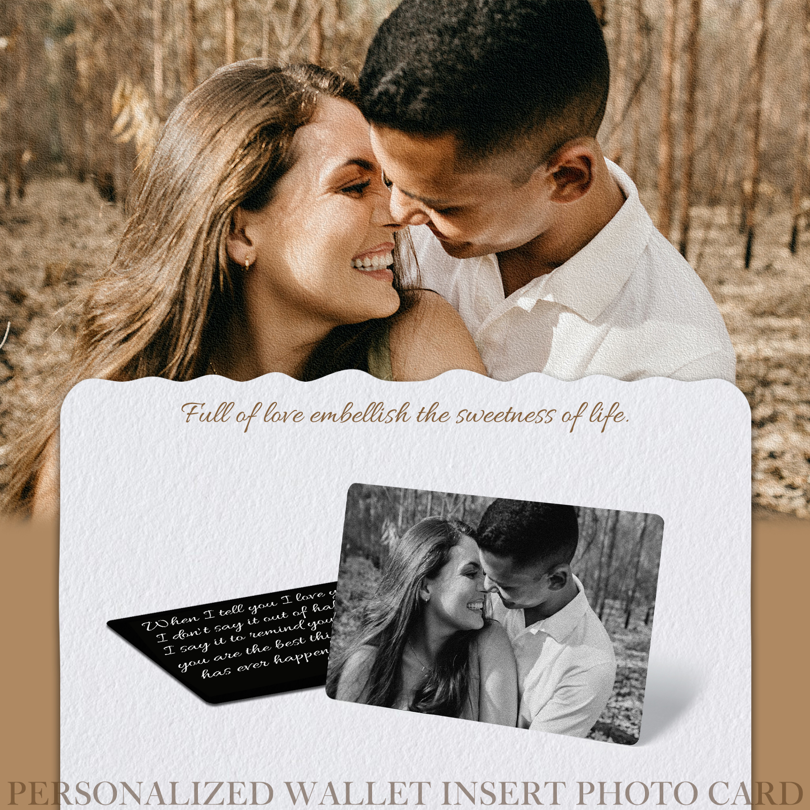 Personalised Wallet Photo Card Wallet Insert Gift for Husband-Jessemade AU