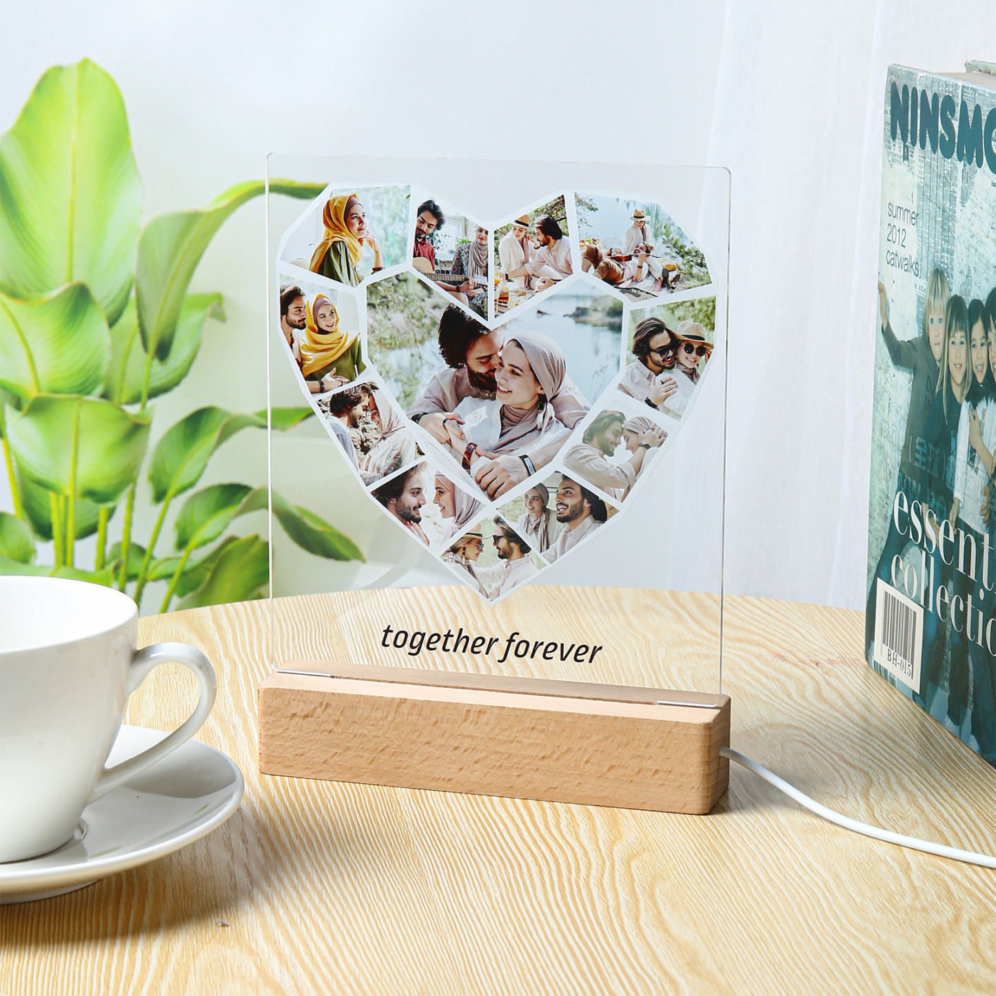 Personalised Family Photo Night Light Ornament Custom 12 Photos Bedroom Decor Home Decoration LED Light Personalised Photo Ornament-Jessemade AU