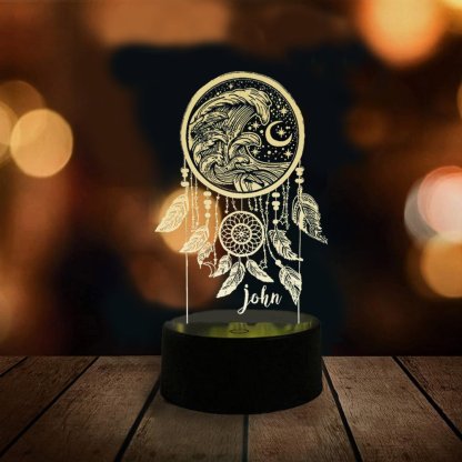 Personalised Dream Catcher Night Light Custom Name Gifts For Kids-Jessemade AU