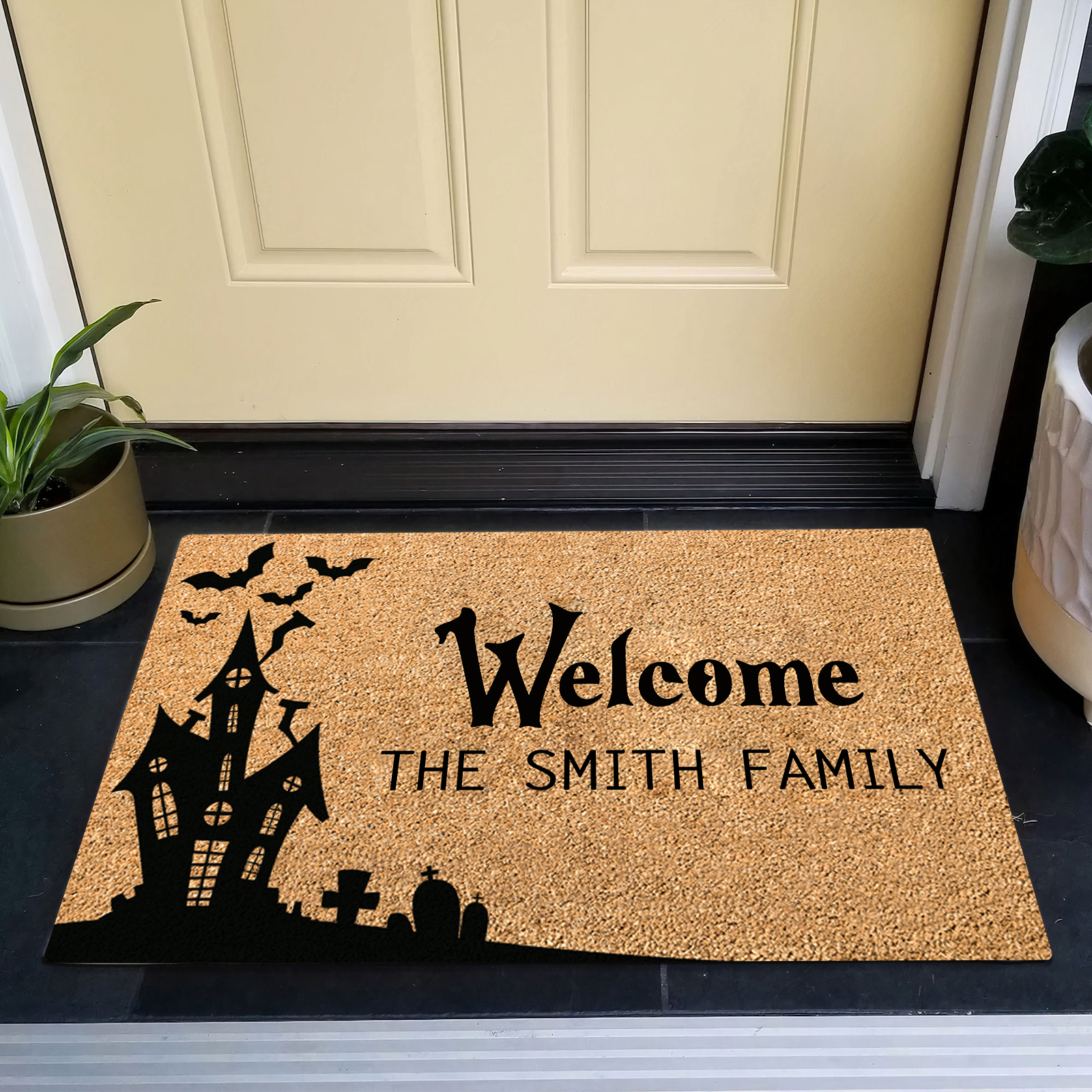 Personalised Halloween Doormat Halloween Castle Doormat Home Decor-Jessemade AU