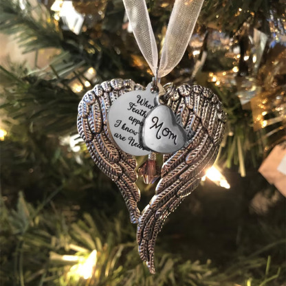 Angel Wings Memorial Ornament Christmas Ornament Keepsake Gift - When Feathers Appear, I Know You Are Near-Jessemade AU