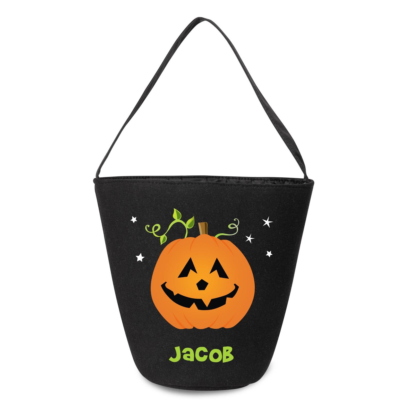 1 Name - Personalised Halloween Tote Bags Bucket Bag Halloween Trick or Treat Candy Bags for Children-Jessemade AU