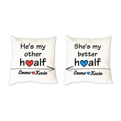2 pcs Personalised Couple Pillow Case Engrave Photo Pillow Cover Sweet Gift For Her Him-Jessemade AU