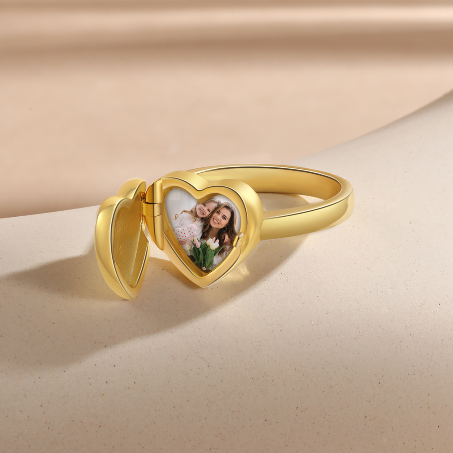 Personalised Women's Ring Custom Photo & Text Ring Gold Birthday Gift for Her-Jessemade AU
