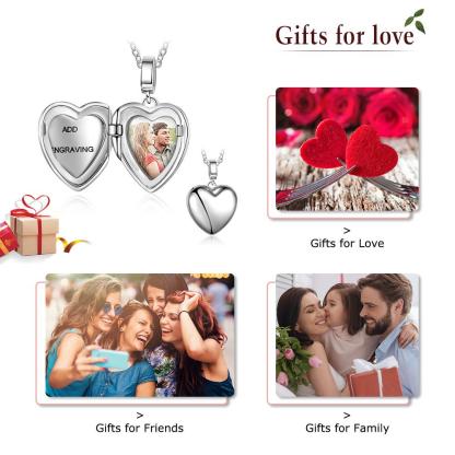 Personalised Heart Photo Locket Necklace Custom Photo Necklace Gifts For Her-Jessemade AU