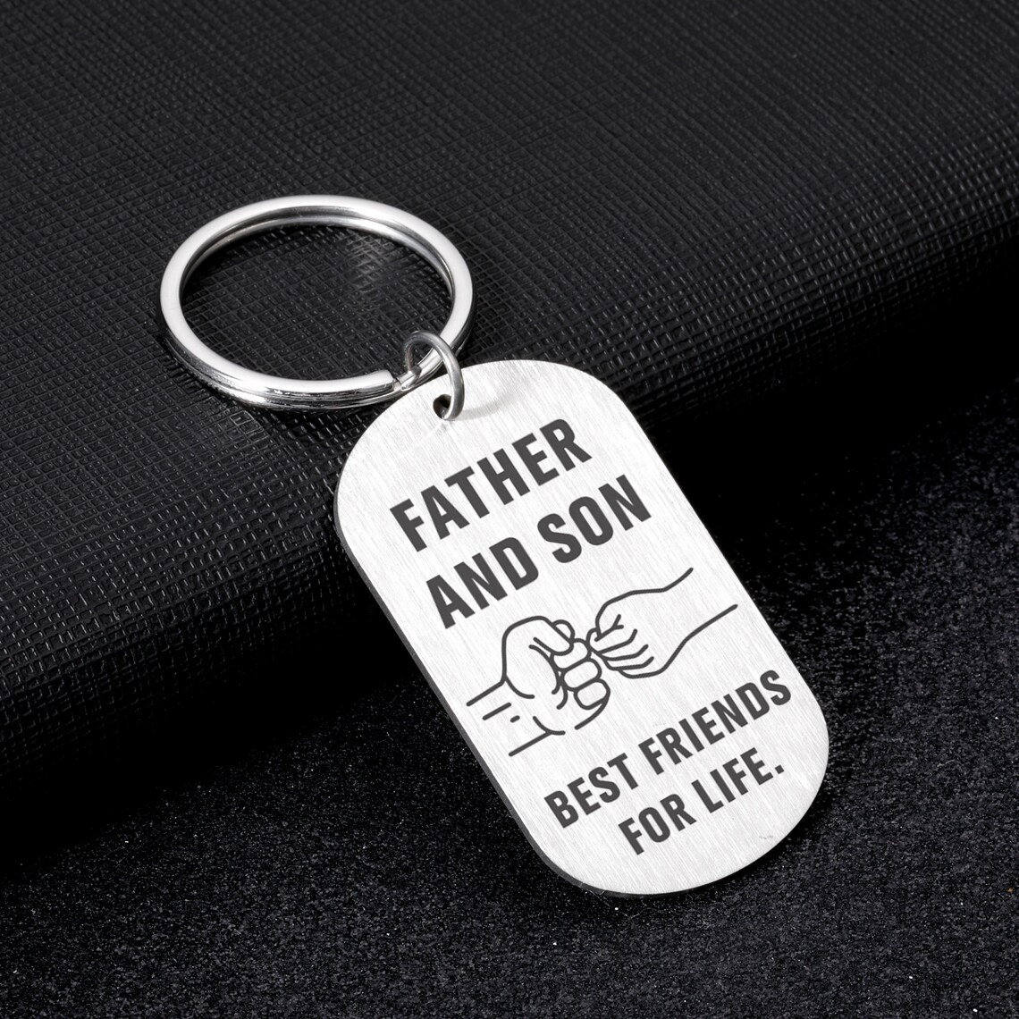 Father and Daughter Keychain Best Friends In Life Father Keyring Dad Gift From Daughter/Son-Jessemade AU