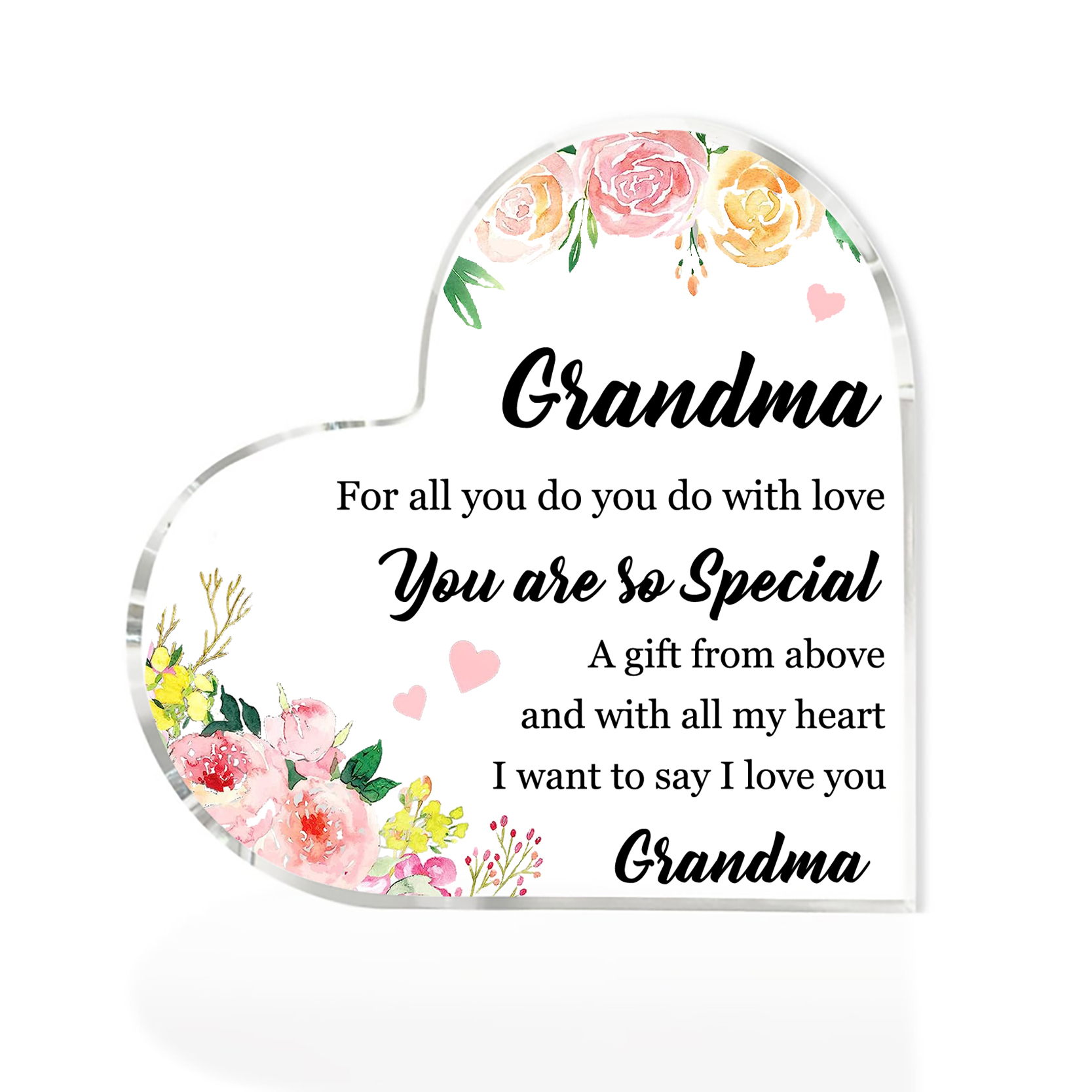 Grandma Gifts from Grandchildren Acrylic Heart Keepsake for Grandma - You are so Special-Jessemade AU