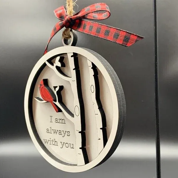 Personalised Cardinals Christmas Ornament "We are always with you" Memorial Ornament Gifts For Family-Jessemade AU