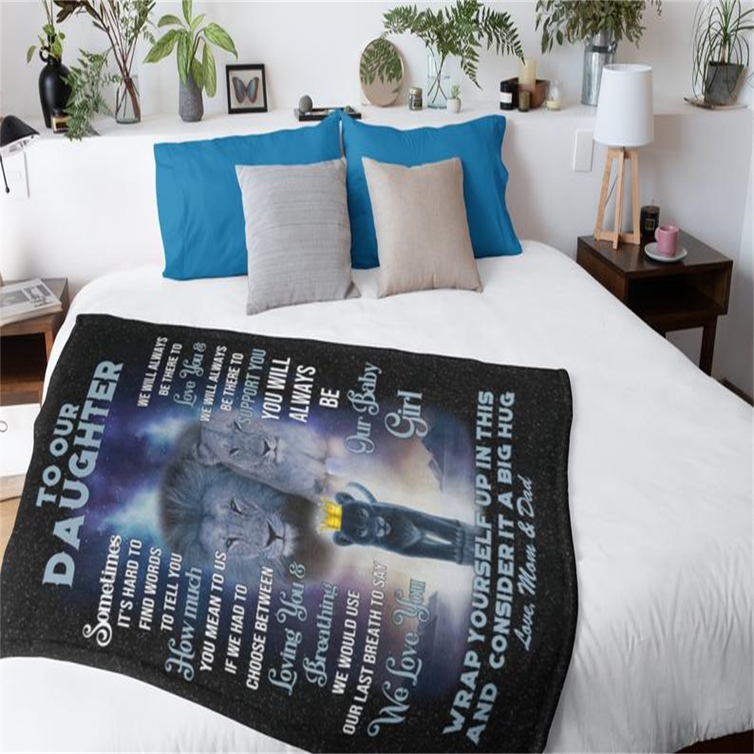 To My Daughter You'll Always Be My Baby Girl Flannel Blanket-Jessemade AU