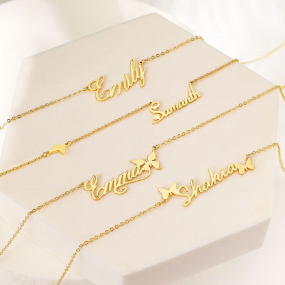 Personalised Necklace Custom 1 Name Necklace Gift For Women-Jessemade AU