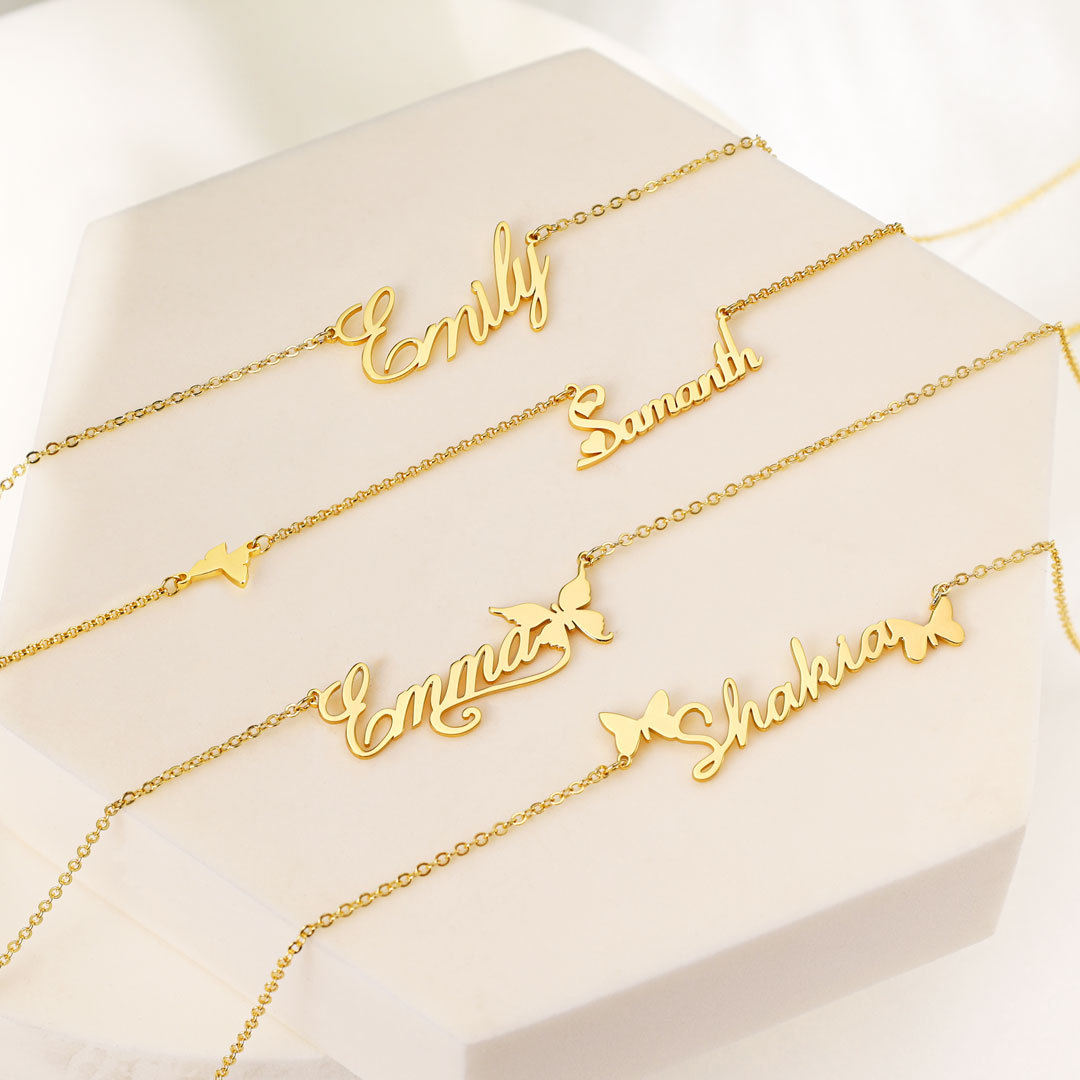 Personalised Necklace Custom 1 Name Necklace Gift For Women-Jessemade AU