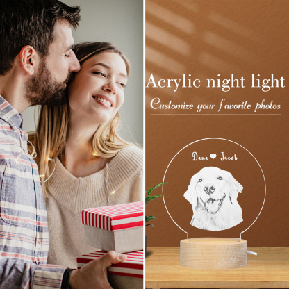 Name Night Light Ornament For Her Personalised Photo Bedroom Decor Home Decoration LED Light Personalised Photo Ornament-Jessemade AU