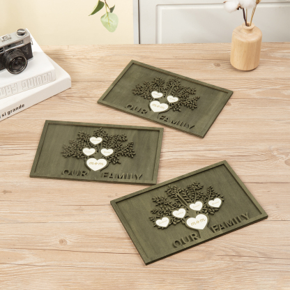 Family Tree Wood Frame Personalised Family Tree Sign Custom 7 Names Plaque-Jessemade AU