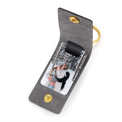 Personalised Photo Keychain Customised with Text Leather Keyring Couple Keychain Gift for Him/her-Jessemade AU