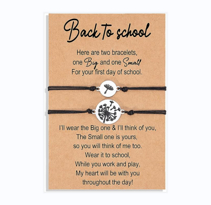 Dandelion Bracelet Mother and Daughter Bracelet Back To School Gift Adjustable String Bracelet-Jessemade AU
