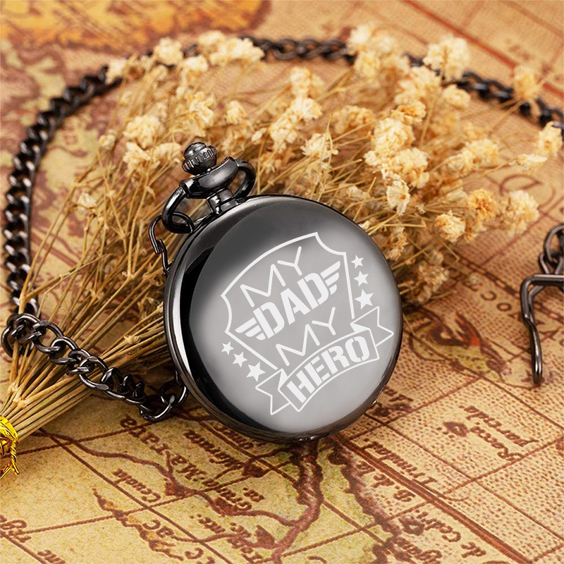 Personalised Pocket Watch Custom Names Gifts For Him-Jessemade AU