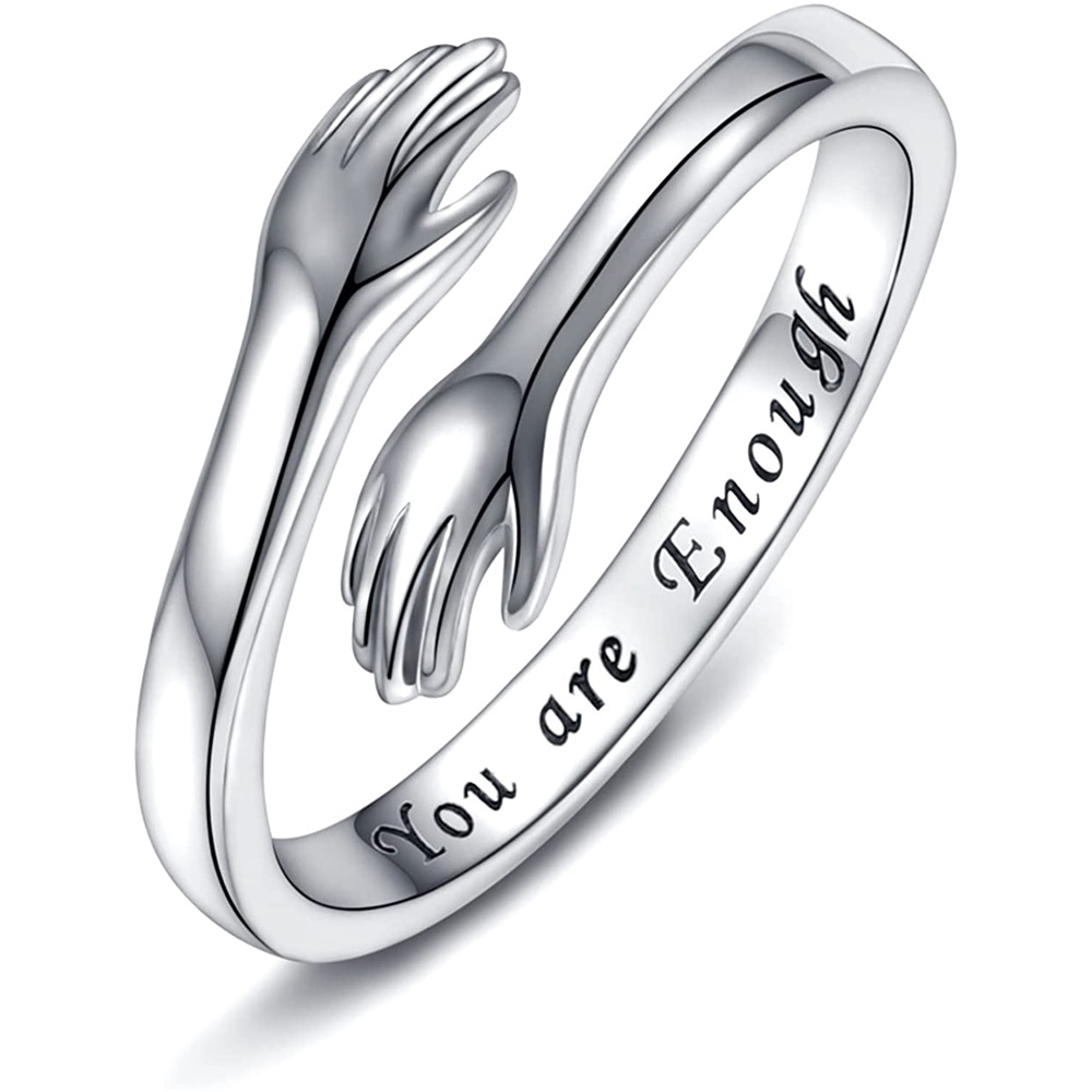Mother’s Day Gift 2023 Couple Hug Ring Love Style Rings for Her or Him-Jessemade AU