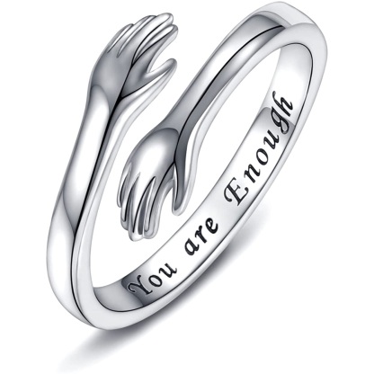 Mother’s Day Gift 2023 Couple Hug Ring Love Style Rings for Her or Him-Jessemade AU
