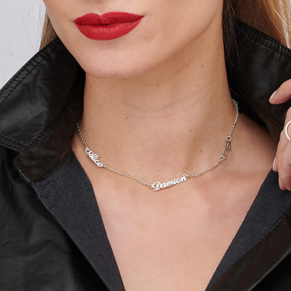 Personalised Necklace Custom 2 Names Necklace Gift For Women-Jessemade AU