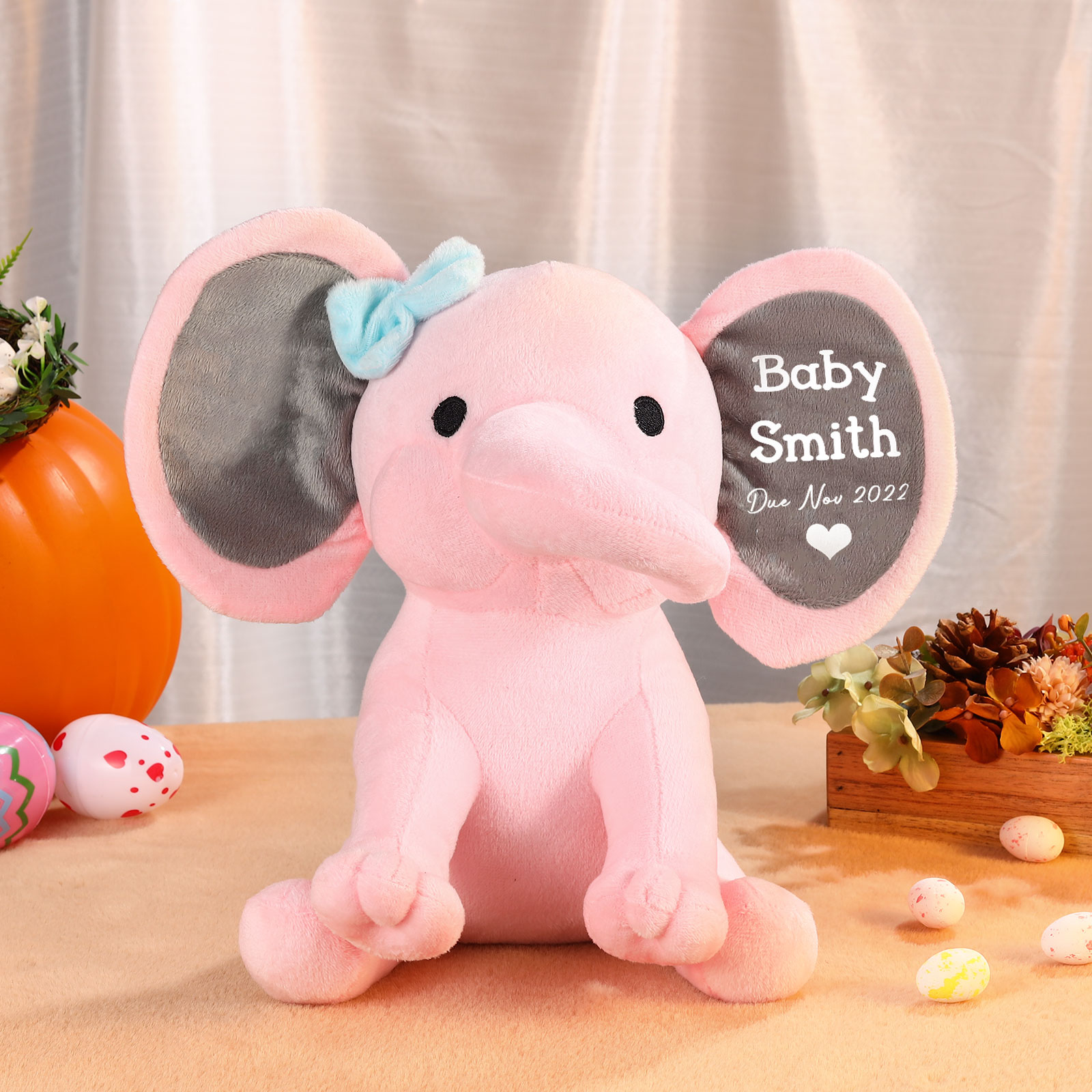 Easter Ornaments Personalised Name & Date Elephant Home Decoration Gift For Kids-Jessemade AU