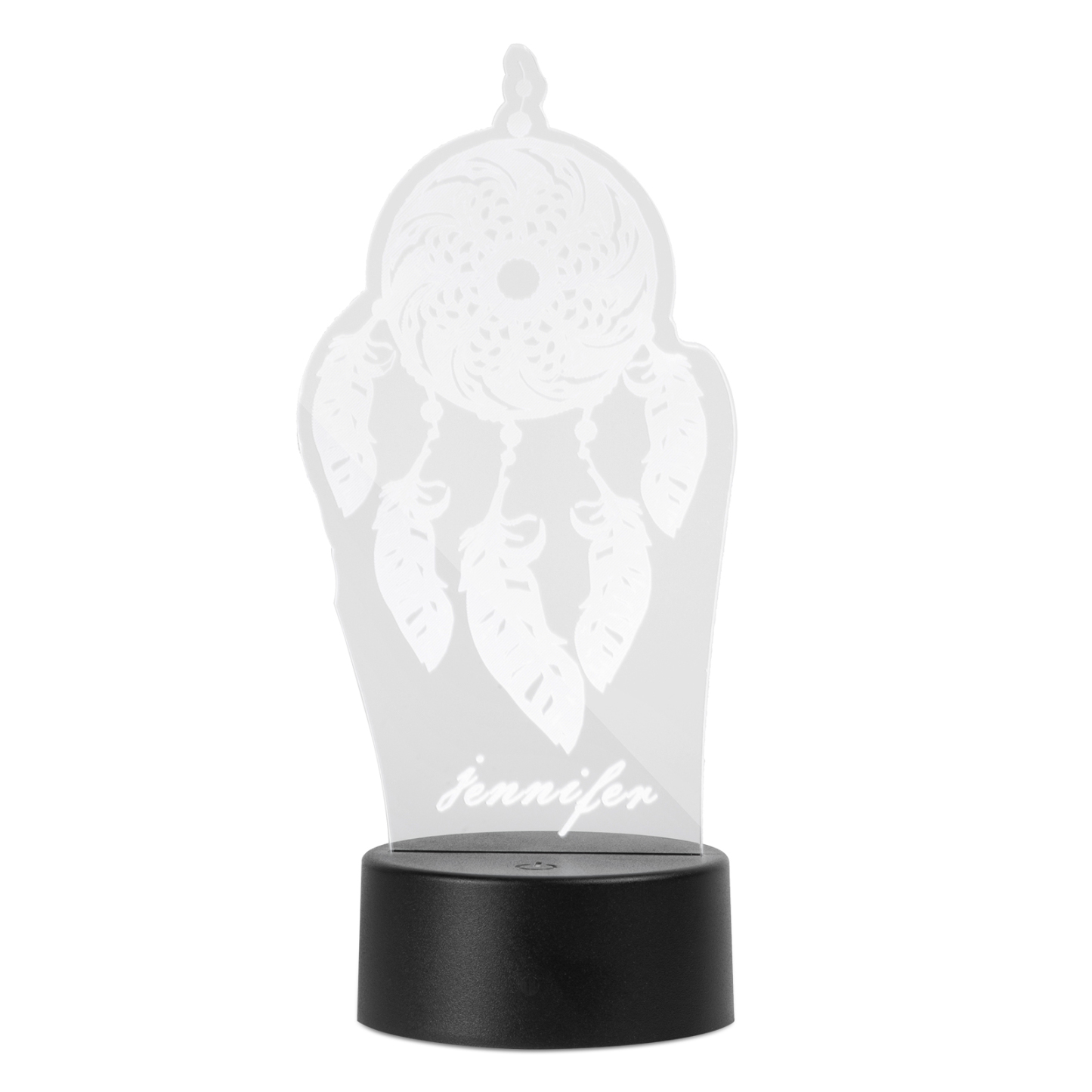 Personalised Dreamcatcher Name Night Light Engraved Wooden Lamp-Jessemade AU