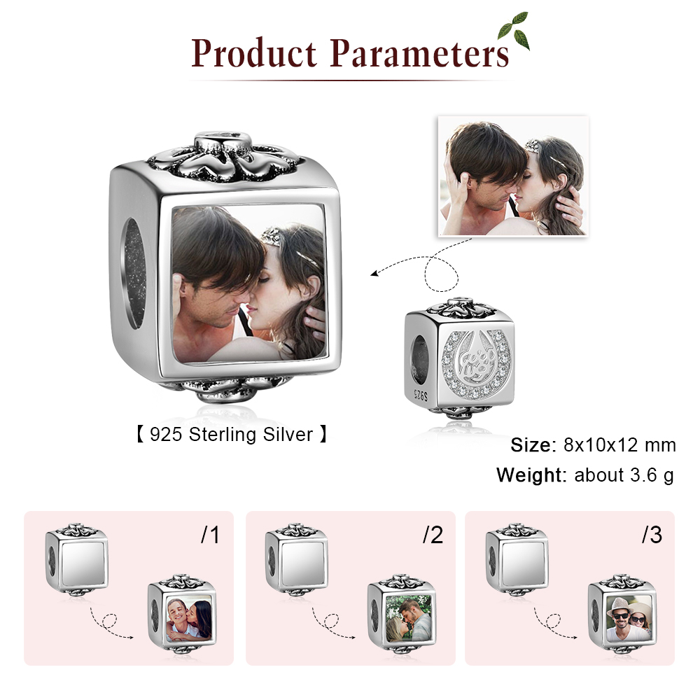 Personalised Photo Beads, Custom Bracelet Necklace Accessories Gifts For Him-Jessemade AU