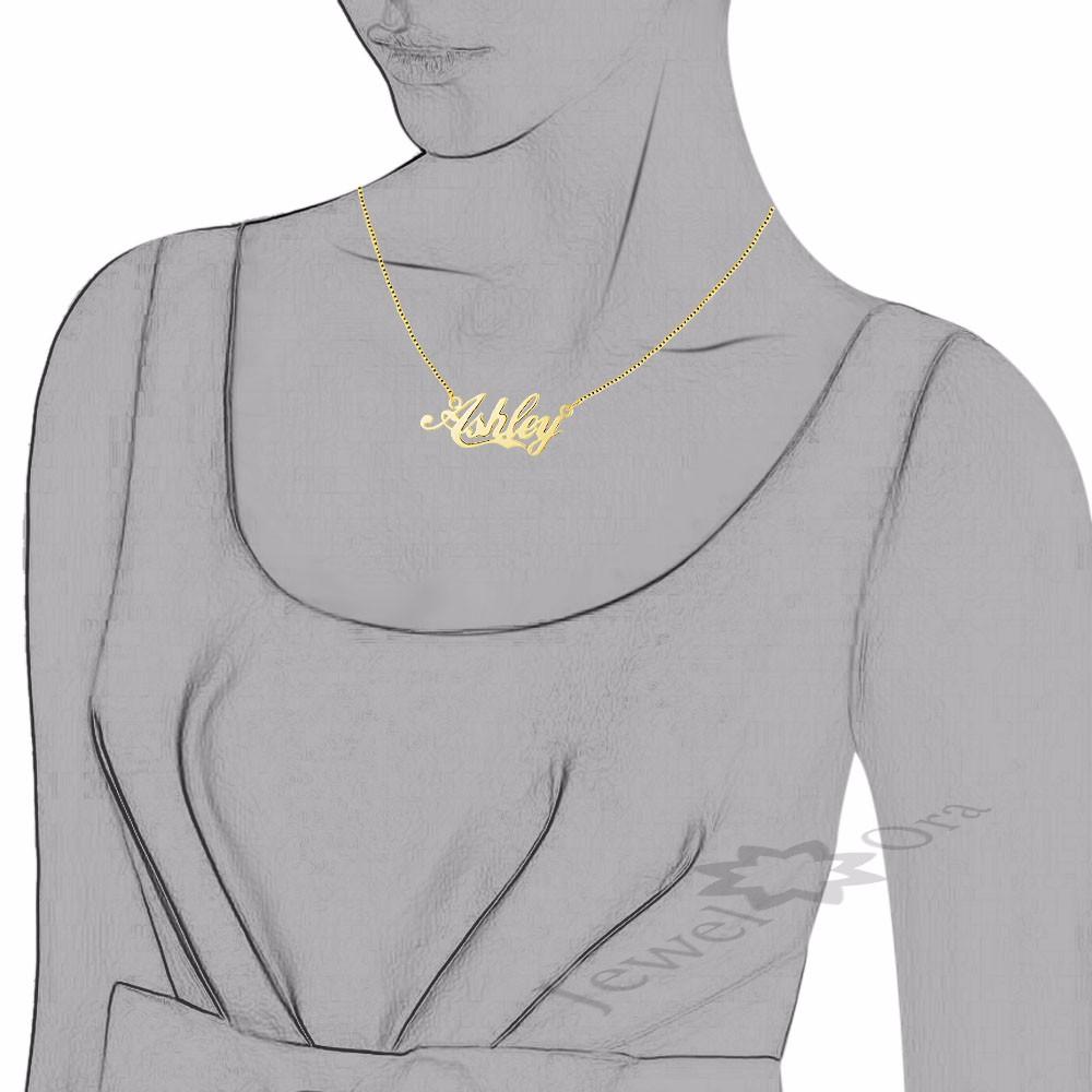 Personalised Necklace Custom 1 Name Necklace Gift For Women-Jessemade AU