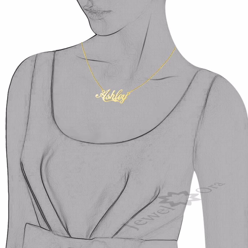 Personalised Necklace Custom 1 Name Necklace Gift For Women-Jessemade AU