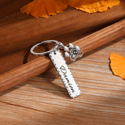 Personalised Projection Keychain Custom Photo & Name Keyring Gift For Family/Friend/Couple-Jessemade AU