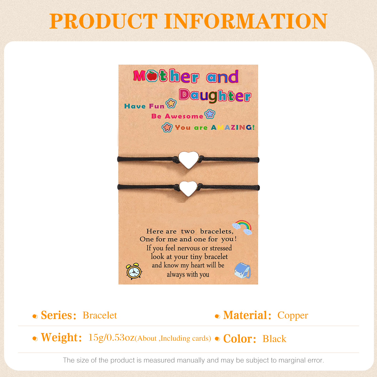 Women Bracelet Dainty Teen Heart Bracelet Back To School Adjustable Bracelet for Girls-Jessemade AU