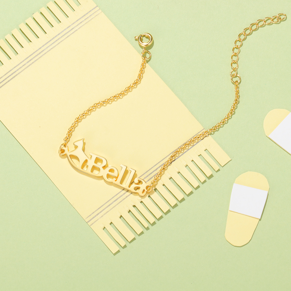 Personalised Name Bracelet Custom Name Trojan Horse Bracelet for Kids-Jessemade AU