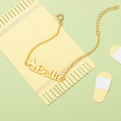 Personalised Name Bracelet Custom Name Trojan Horse Bracelet for Kids-Jessemade AU