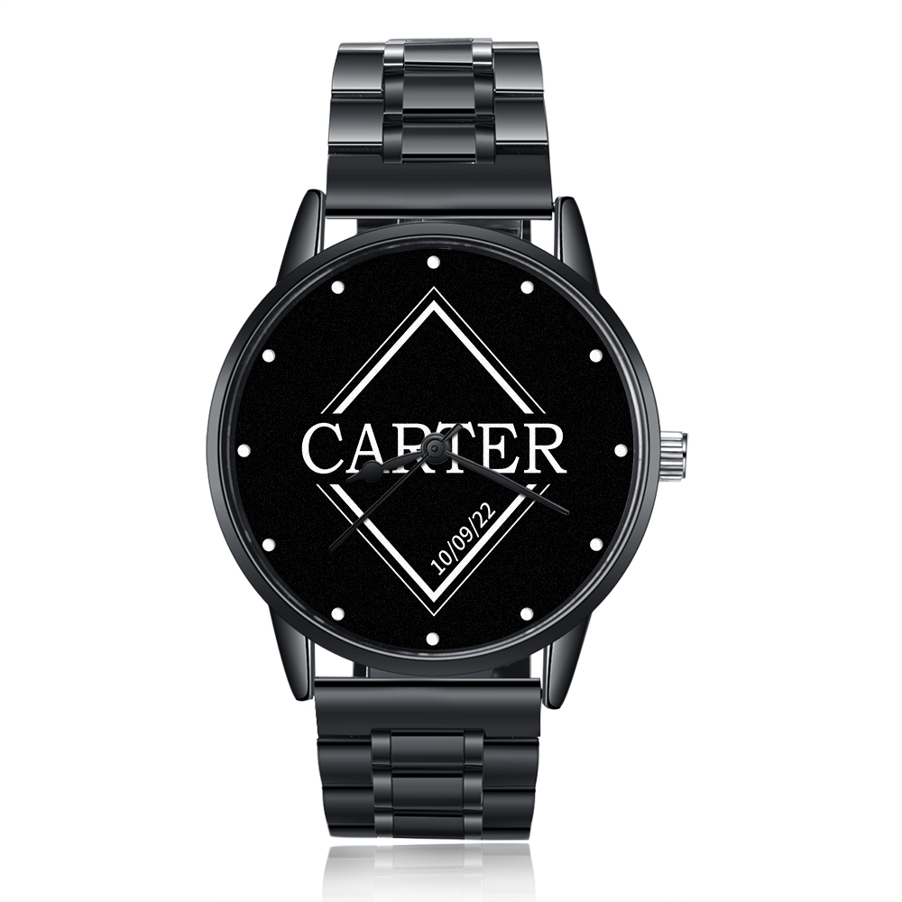 Personalised Photo Watch Custom Names Mechanical Watch Gifts for Him-Jessemade AU